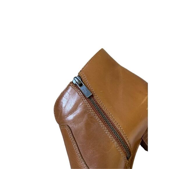 Frye Jennifer Belted Bootie 6.5 Brown Leather - Picture 12 of 13